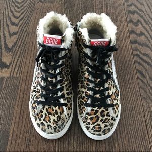 Golden Goose Deluxe Brand Leopard Slide Sneakers